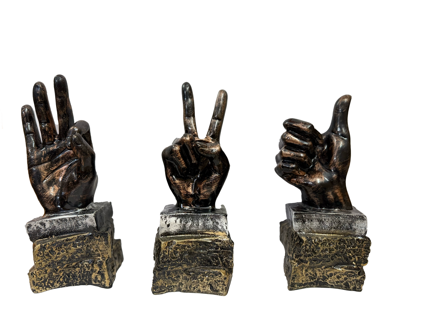 Manifested Decor Thumbs Up Sign & Buddha Palm Showpiece - Spiritual & Modern Home Decor, Motivational Hand Gesture Statue, Meditation & Positive Energy Sculpture for Living Room, Office, or Gifts