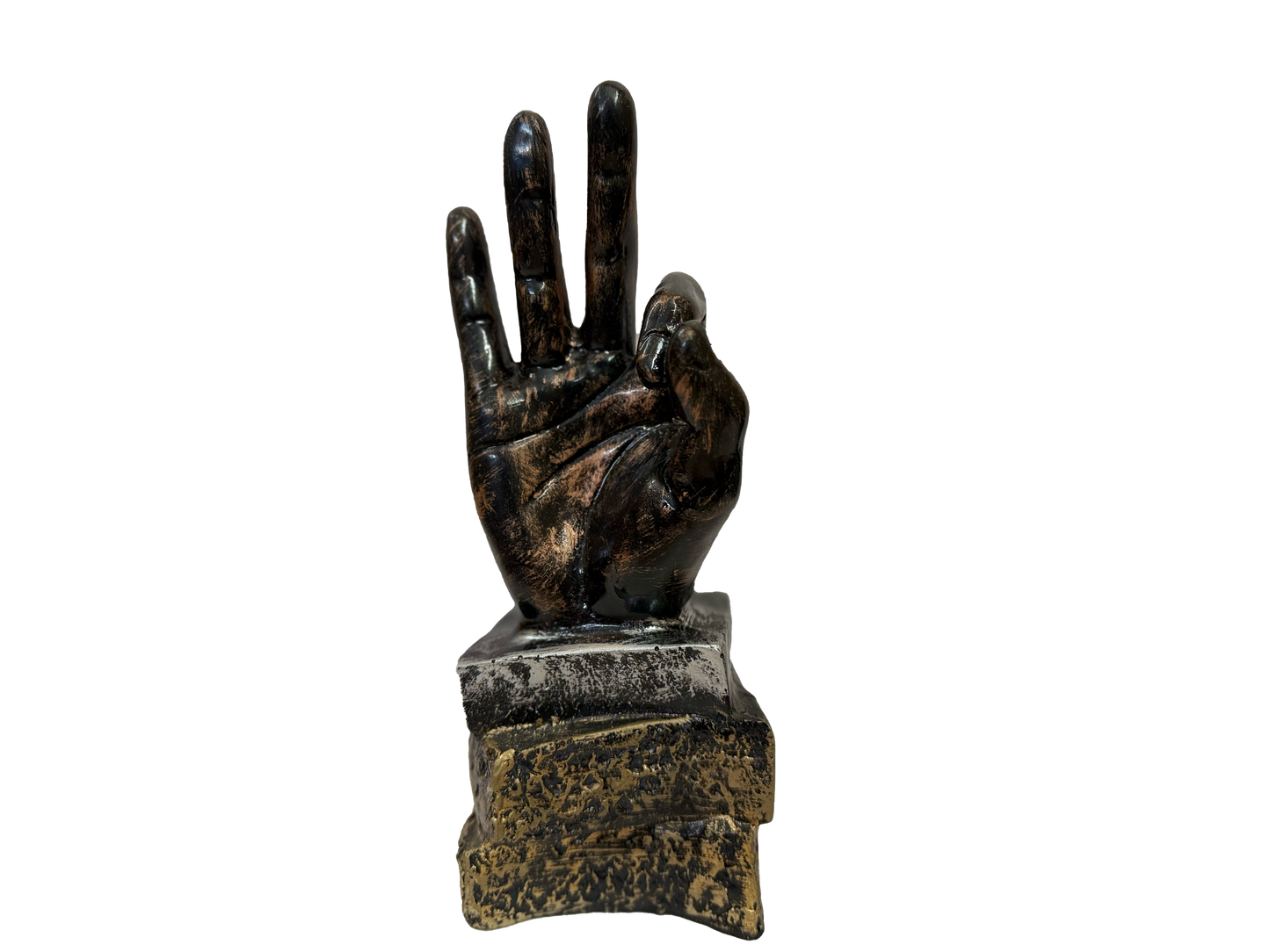 Manifested Decor Thumbs Up Sign & Buddha Palm Showpiece - Spiritual & Modern Home Decor, Motivational Hand Gesture Statue, Meditation & Positive Energy Sculpture for Living Room, Office, or Gifts