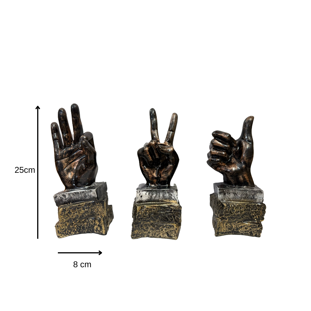 Manifested Decor Thumbs Up Sign & Buddha Palm Showpiece - Spiritual & Modern Home Decor, Motivational Hand Gesture Statue, Meditation & Positive Energy Sculpture for Living Room, Office, or Gifts