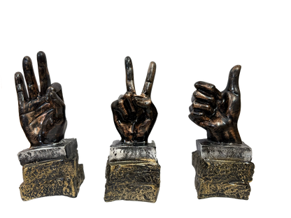 Manifested Decor Thumbs Up Sign & Buddha Palm Showpiece - Spiritual & Modern Home Decor, Motivational Hand Gesture Statue, Meditation & Positive Energy Sculpture for Living Room, Office, or Gifts