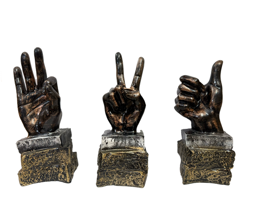 Manifested Decor Thumbs Up Sign & Buddha Palm Showpiece - Spiritual & Modern Home Decor, Motivational Hand Gesture Statue, Meditation & Positive Energy Sculpture for Living Room, Office, or Gifts