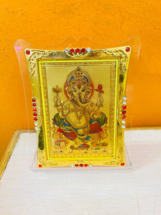 Manifested Decor Ganesha Idol Car Dashboard, Ganesha Idol for Home Decor, Ganesh Ji Murti for Home Decor Puja, Lord Ganesh Statue, Gift for Office Desk, Puja Room Figurine