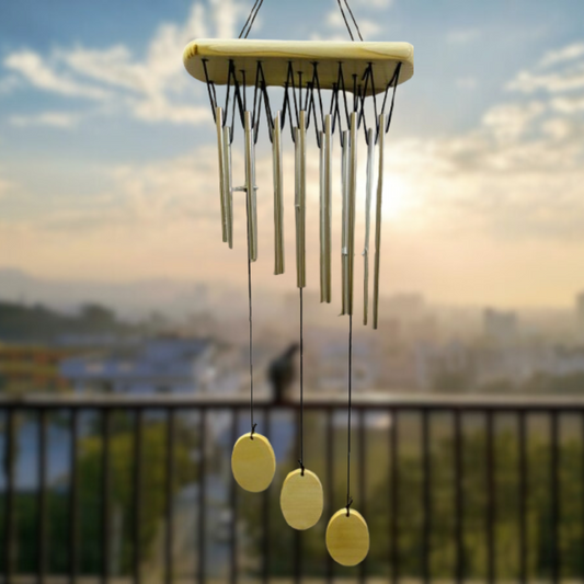 Manifested Decor - Wind Chimes for Home Positive Energy - Hanging Bells for Home Decoration and Balcony Decor with Melody Sound (14-Pipe) - Home Decor Items