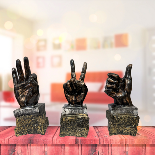 Manifested Decor Thumbs Up Sign & Buddha Palm Showpiece - Spiritual & Modern Home Decor, Motivational Hand Gesture Statue, Meditation & Positive Energy Sculpture for Living Room, Office, or Gifts