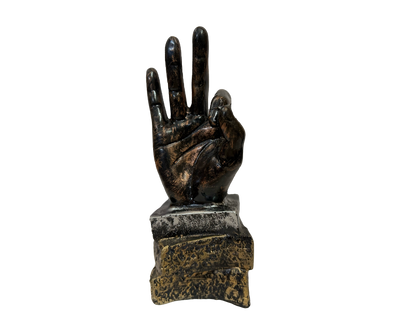 Manifested Decor Thumbs Up Sign & Buddha Palm Showpiece - Spiritual & Modern Home Decor, Motivational Hand Gesture Statue, Meditation & Positive Energy Sculpture for Living Room, Office, or Gifts