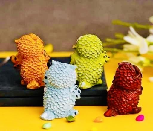 Decorative Owl Figurines with Musical Instruments – view 3