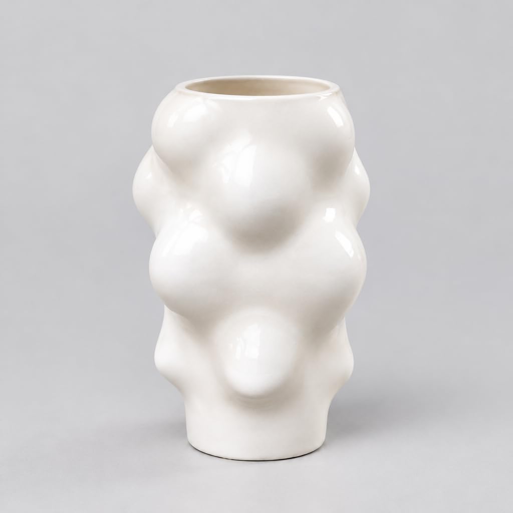 Ceramic Curved Flower vase for Home Decor – view 4