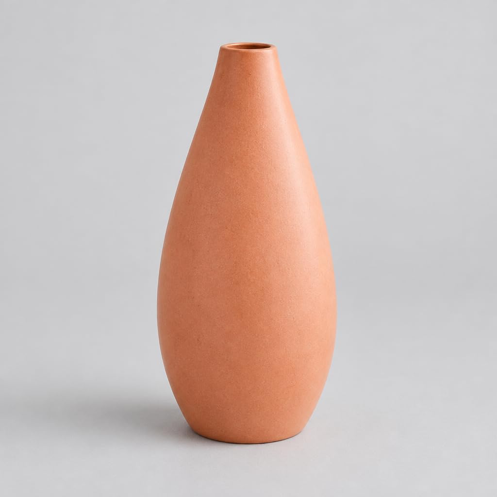Terracotta Ceramic Vase with Matte Finish – view 3