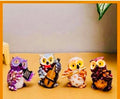 Decorative Owl Figurines with Musical Instruments
