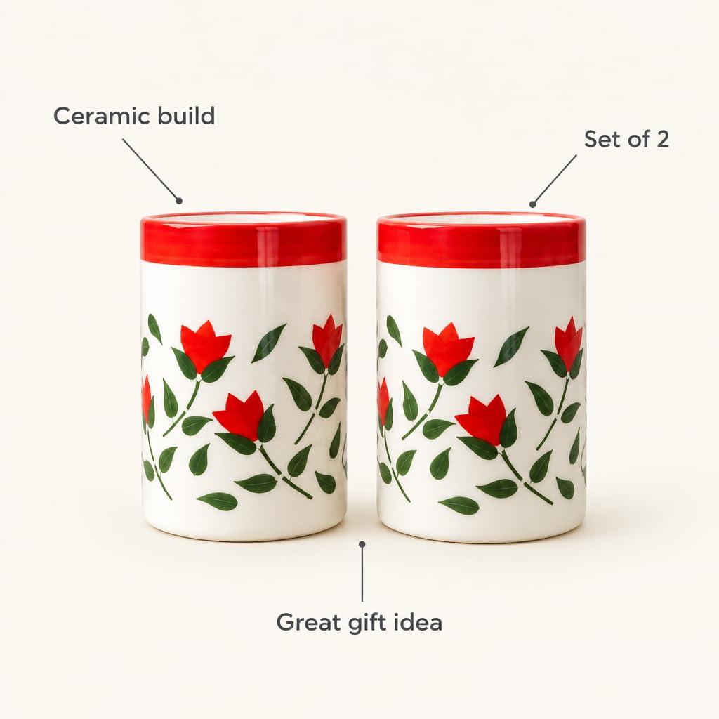 Ceramic Cylindrical Cup Set of 2 – view 2