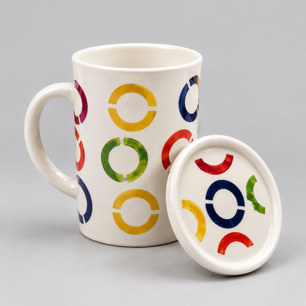 Ceramic Coffee Mug with Lid – view 4