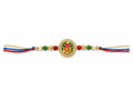 Rakhi with Mohini Tilak, Blue Beaded Thread, Raksha Bandhan Gift Set