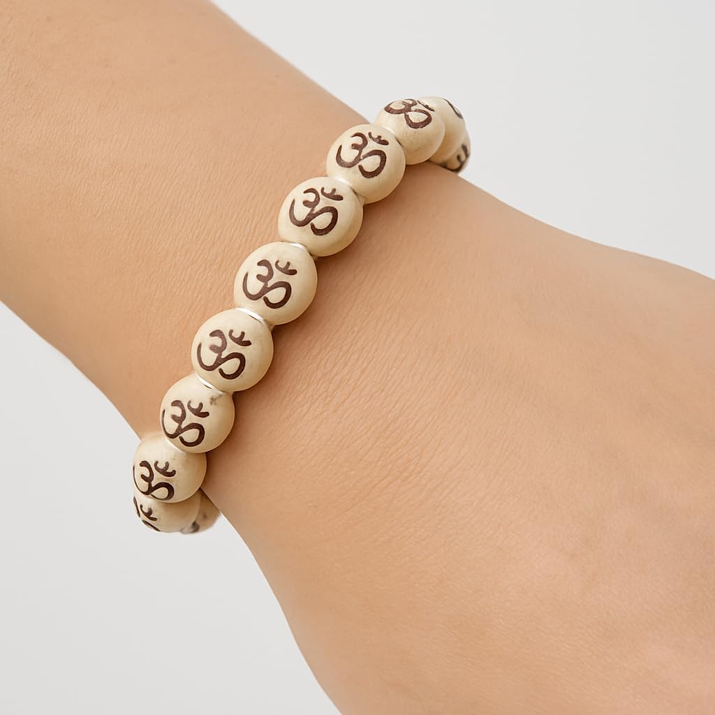 Om Symbol Spiritual Beaded Bracelet – view 2
