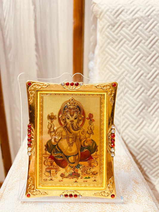 Manifested Decor Ganesha Idol Car Dashboard, Ganesha Idol for Home Decor, Ganesh Ji Murti for Home Decor Puja, Lord Ganesh Statue, Gift for Office Desk, Puja Room Figurine
