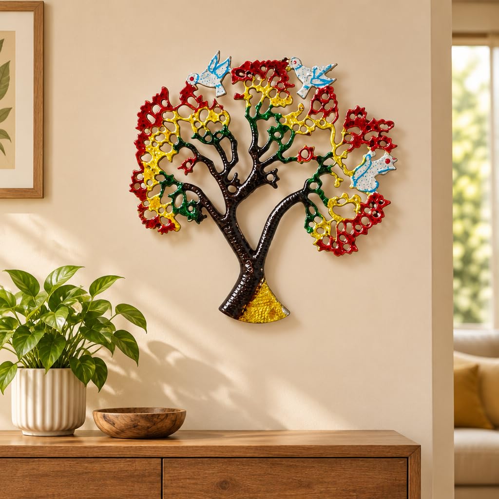 Tree of Life Metal Wall Art with Birds – view 3