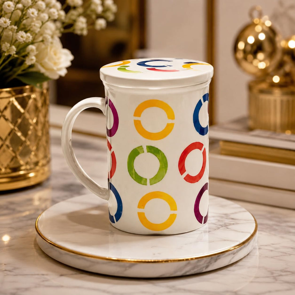 Ceramic Coffee Mug with Lid
