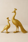 Gold Peacock Figurines Set