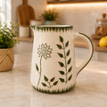 Ceramic Pitcher Jug - Flowers, Strawberry Charming Home Decor Milk jJug (Aesthetic Flower)