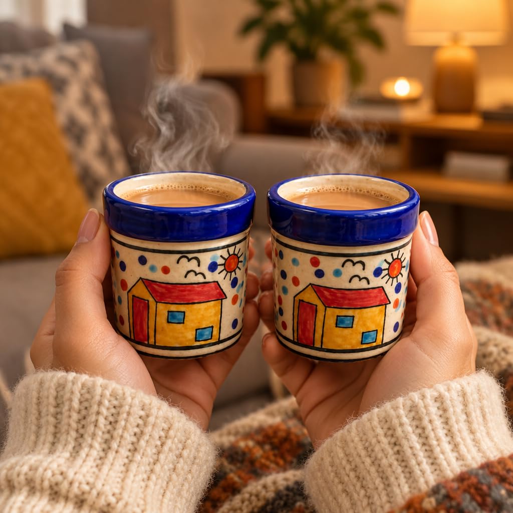 Ceramic Cutting Chai Kulhad Set of 2 – view 5
