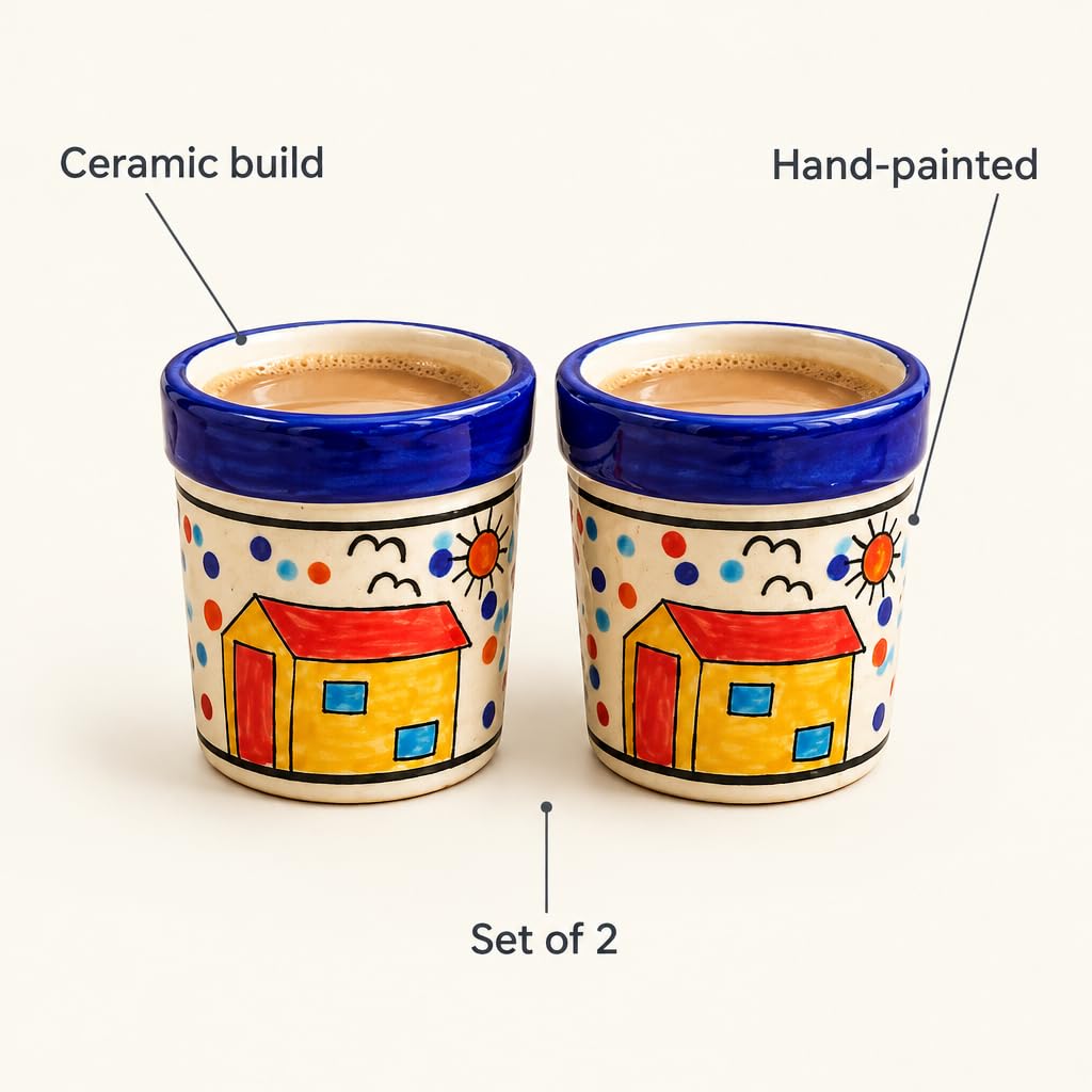 Ceramic Cutting Chai Kulhad Set of 2 – view 6