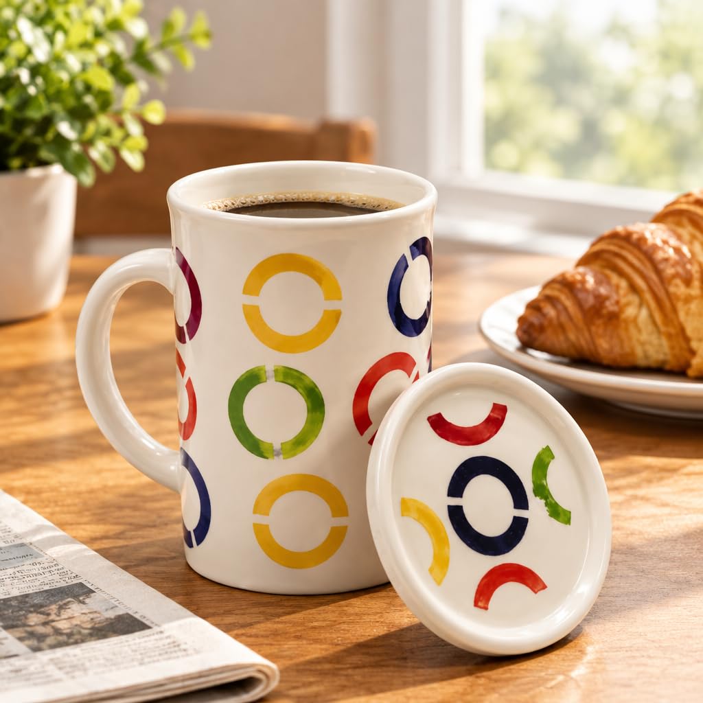 Ceramic Coffee Mug with Lid – view 3