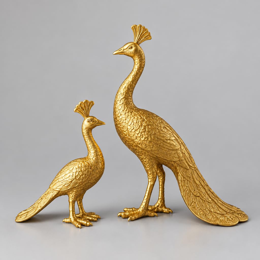 Gold Peacock Figurines Set – view 4