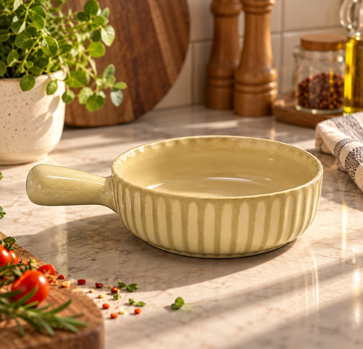 Ceramic Serving Bowl with Handle, 12.5 cm – view 2