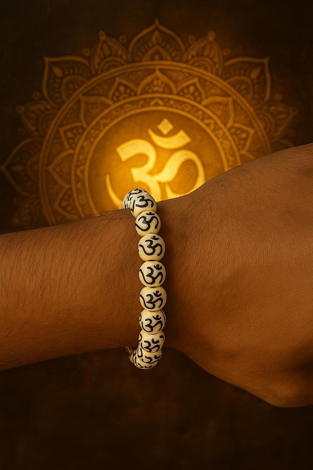 Om Symbol Spiritual Beaded Bracelet – view 4