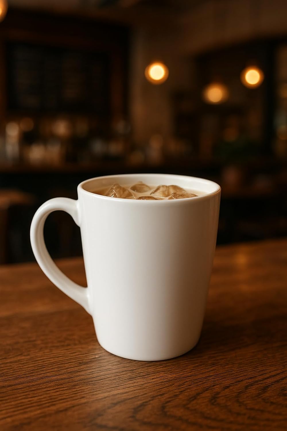 Classic White Ceramic Coffee Mug, Large Handle, 12 oz Capacity