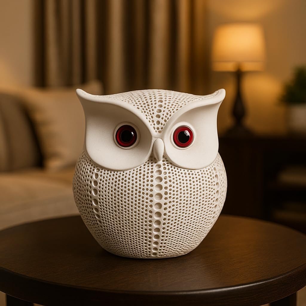 Decorative Ceramic Owl Figurine – view 2