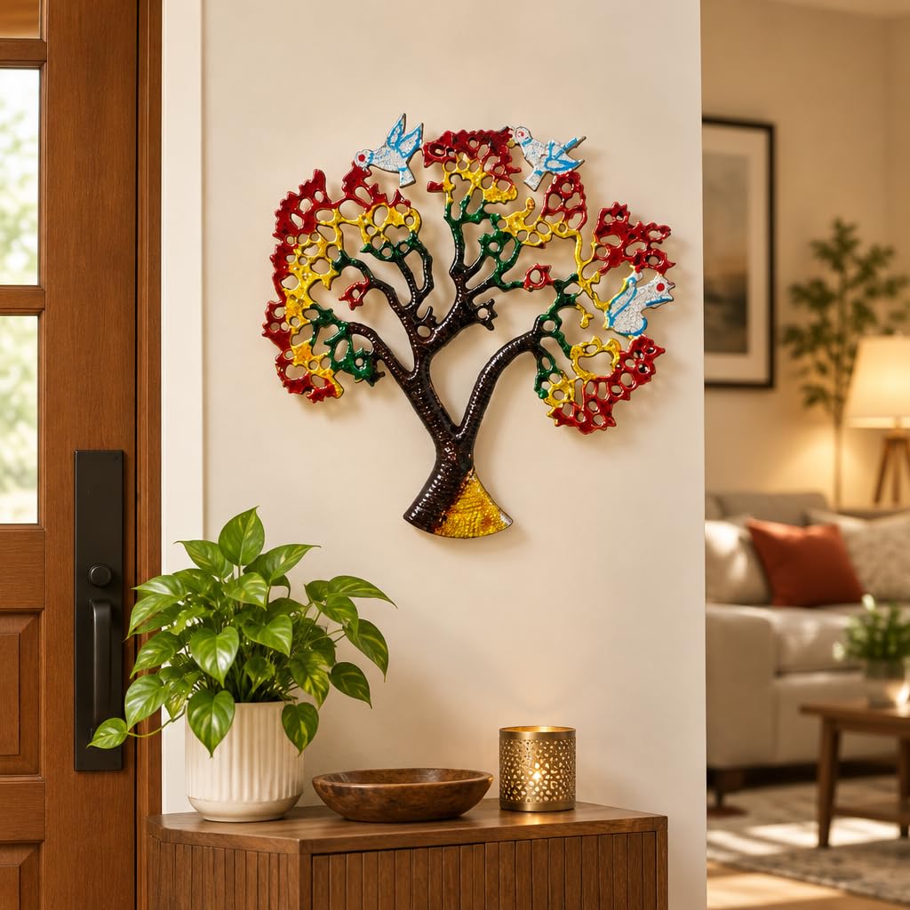 Tree of Life Metal Wall Art with Birds – view 5