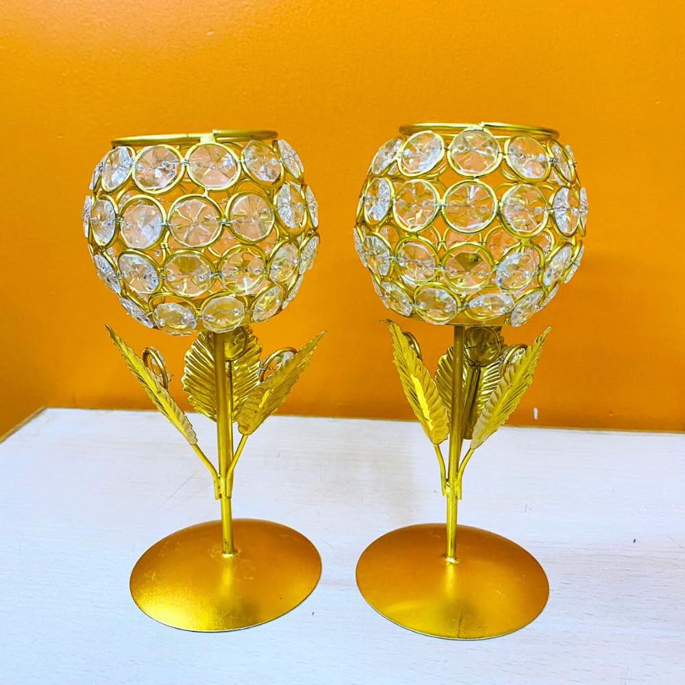 Crystal Candle Holder Tea Light Stand – view 2