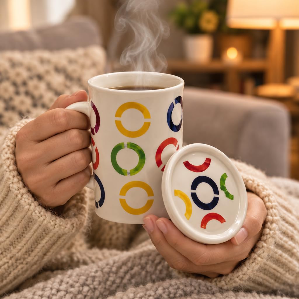 Ceramic Coffee Mug with Lid – view 5