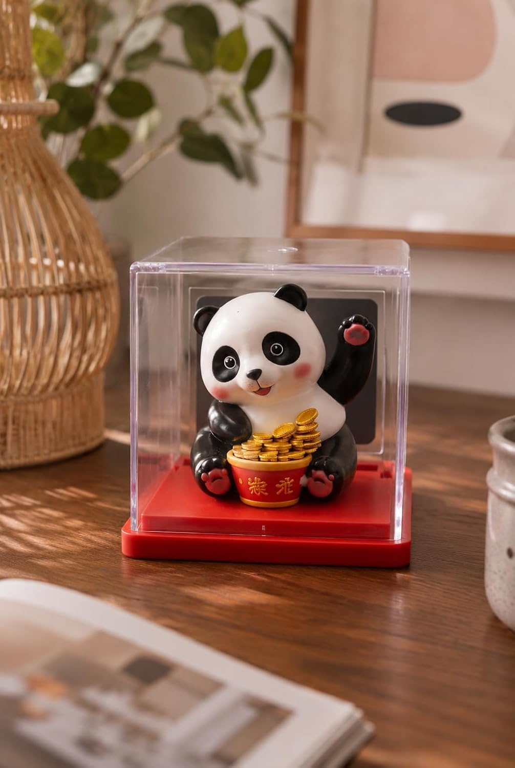 Solar Powered Lucky Panda Figurine – view 4