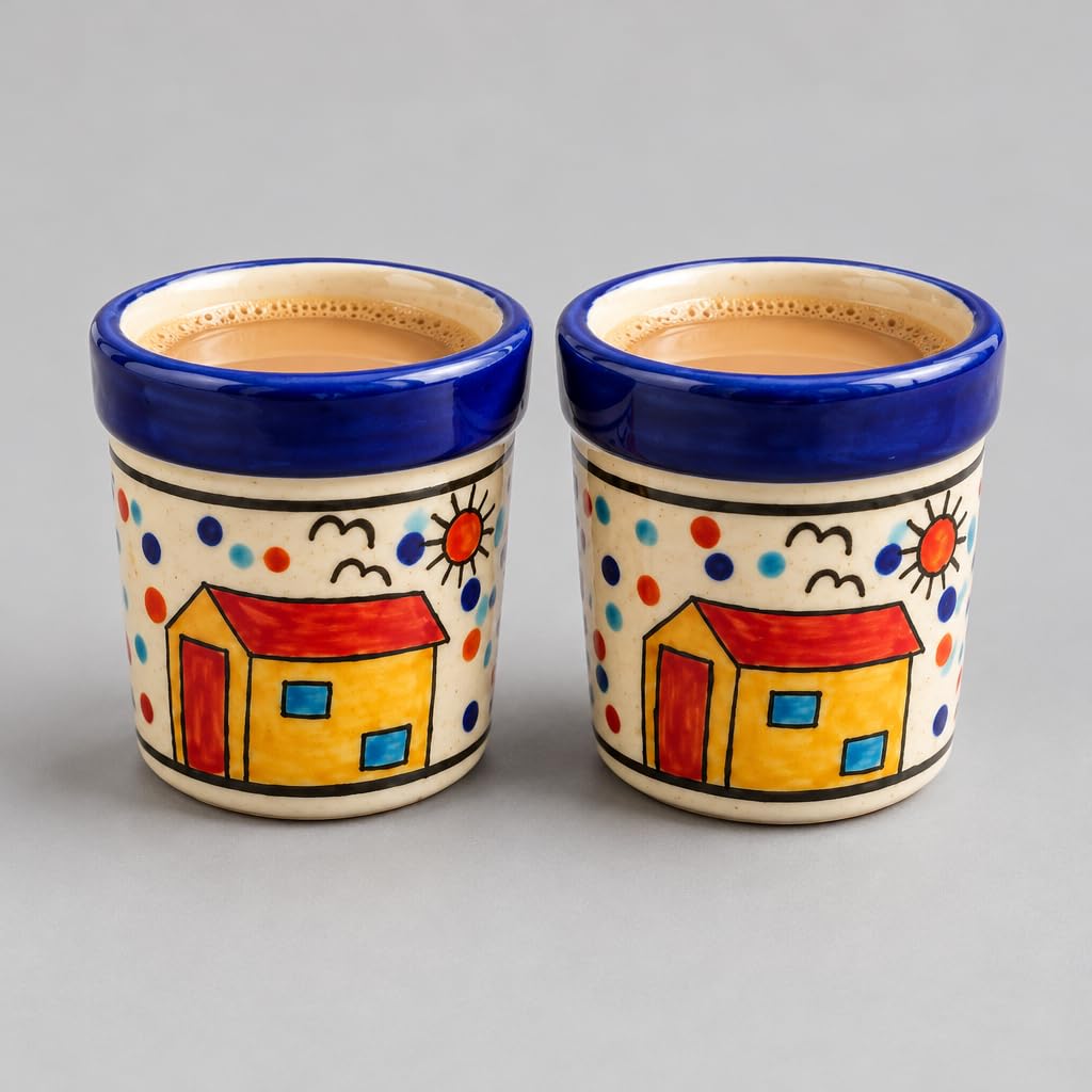 Ceramic Cutting Chai Kulhad Set of 2 – view 4