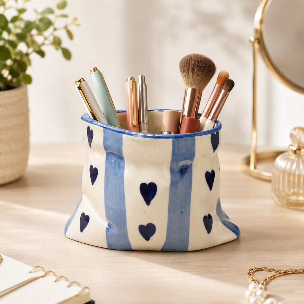 Ceramic Pen and Makeup Brush Holder