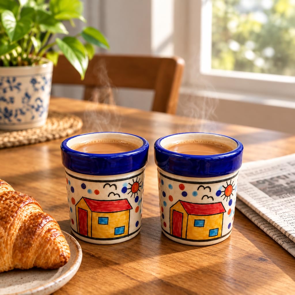 Ceramic Cutting Chai Kulhad Set of 2 – view 3