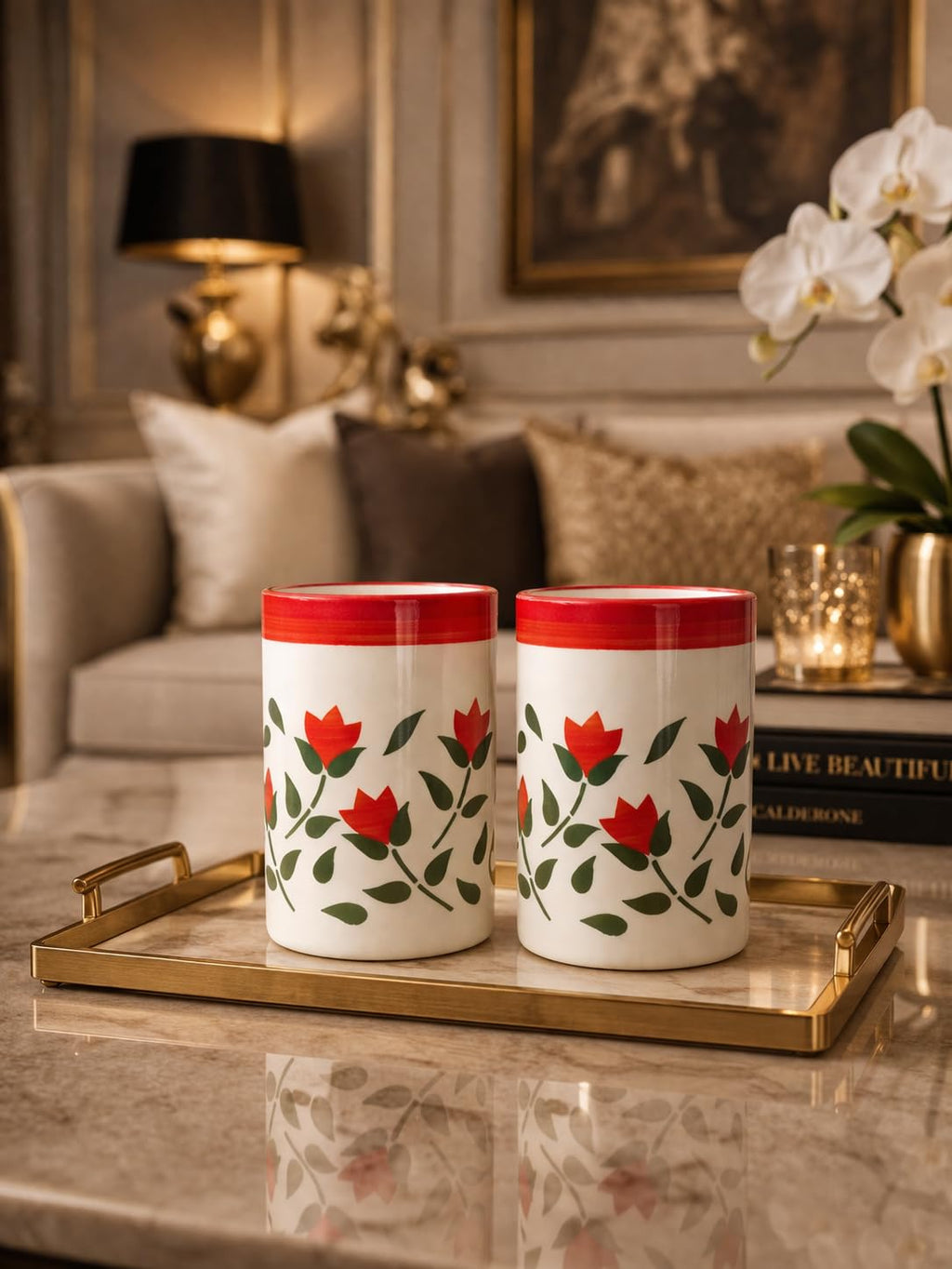 Ceramic Cylindrical Cup Set of 2 – view 3