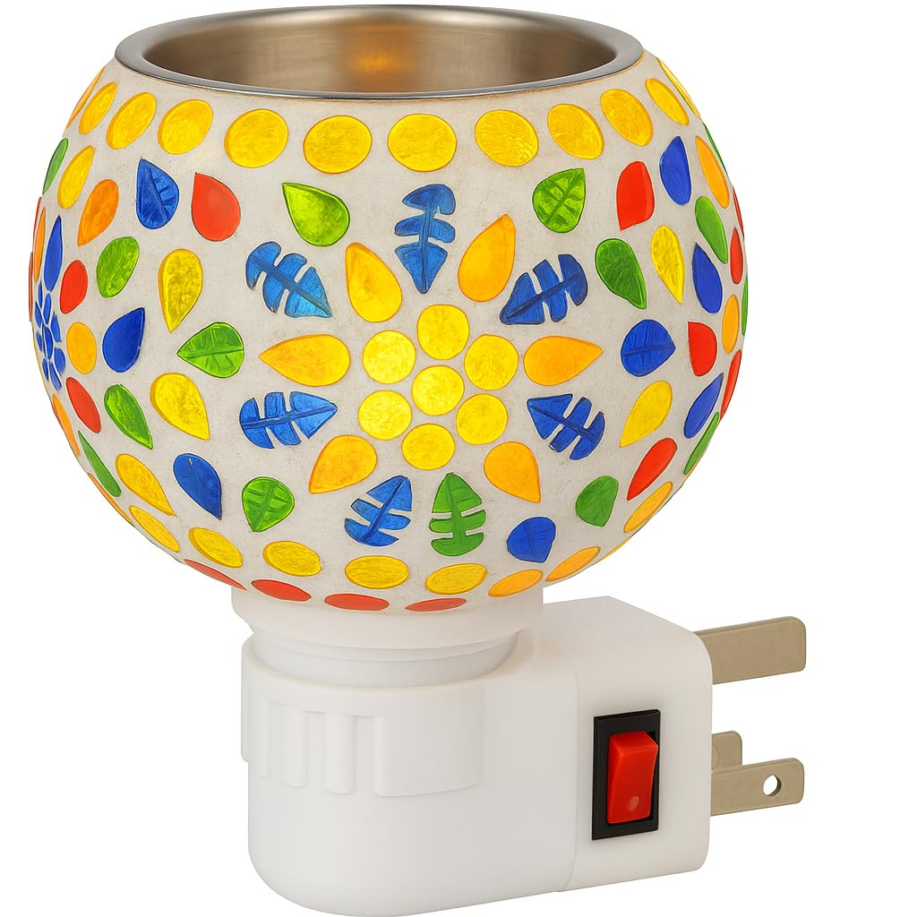 Decorative Mosaic Glass Diffuser Plugin Night Light