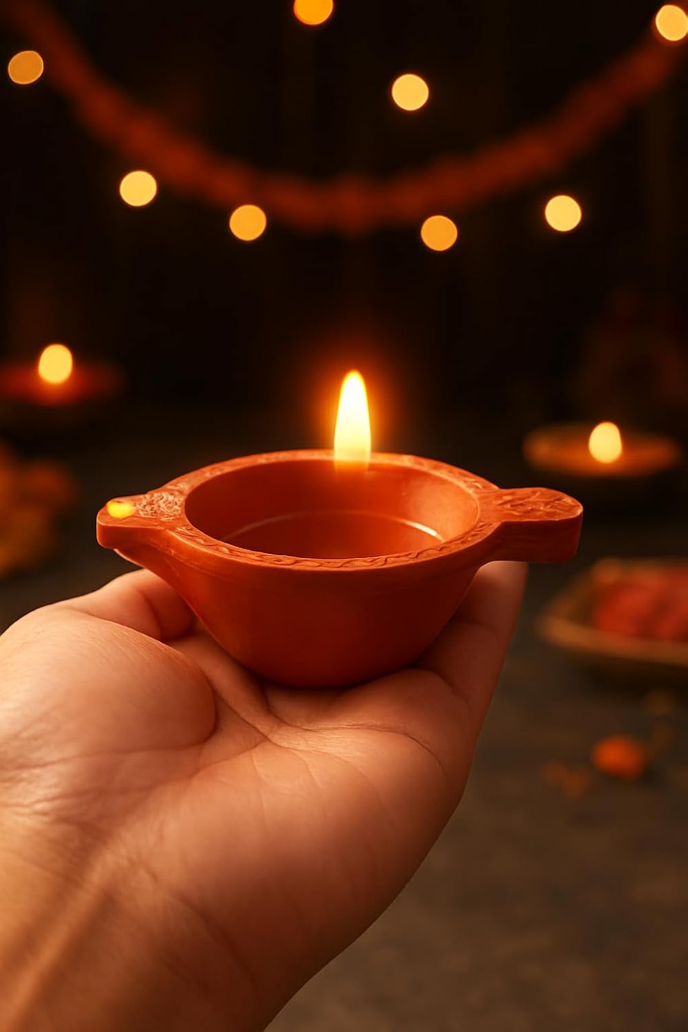 Water LED Sensor Diya for Diwali Decoration