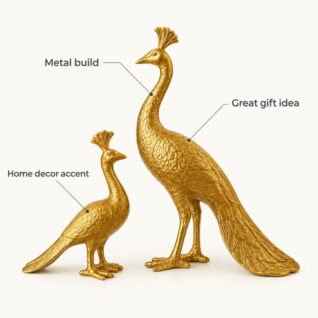 Gold Peacock Figurines Set – view 6