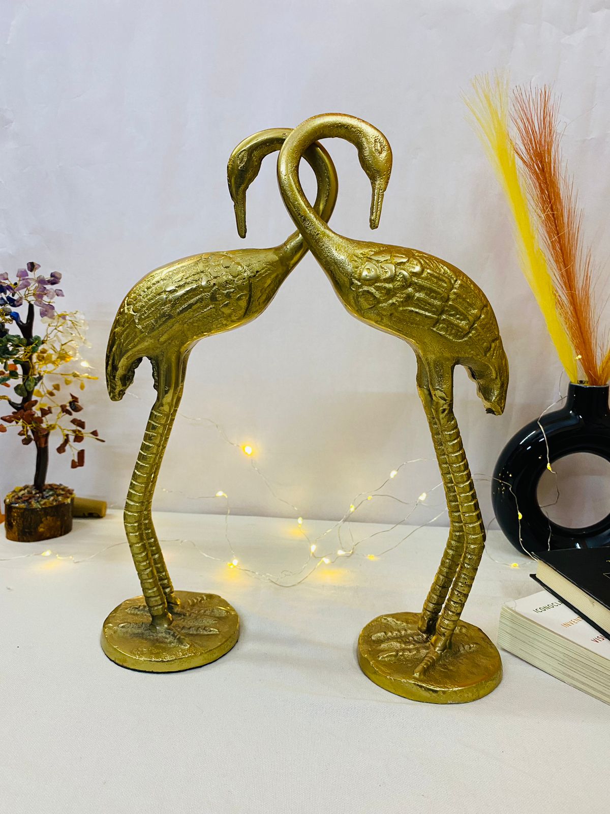 Manifested Decor Metal Ducks | Swan Showpiece - Statue for Home, Table, Office Desk Decoration-Gift for him her Couple Anniversary Birthday Valentine (Set of 2)