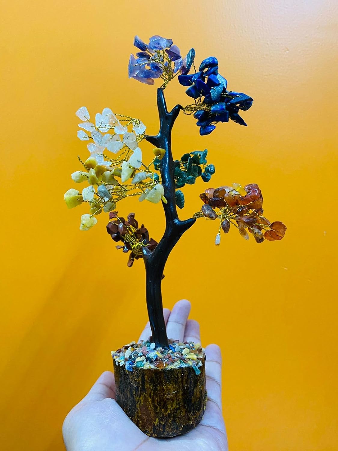 Manifested Decor 7 Chakra Crystal Tree of Life| Positive Energy, Good Luck, Chakra Activation | Natural Healing Gemstones MoneyTree Feng Shui, Spiritual Gift, Home Decor (Chakra Multicolor)