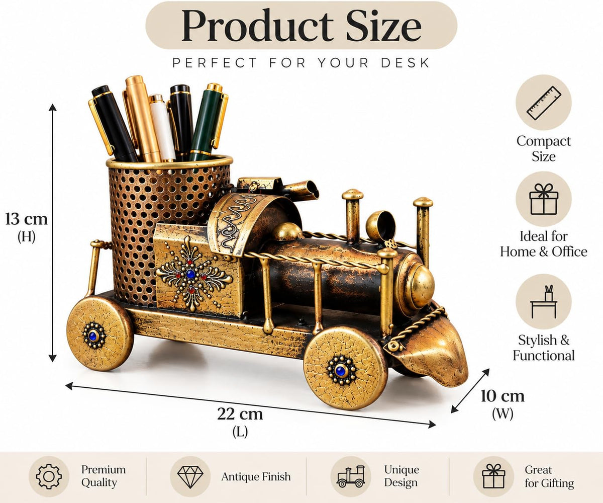 Vintage Steam Engine Pen Holder – view 2