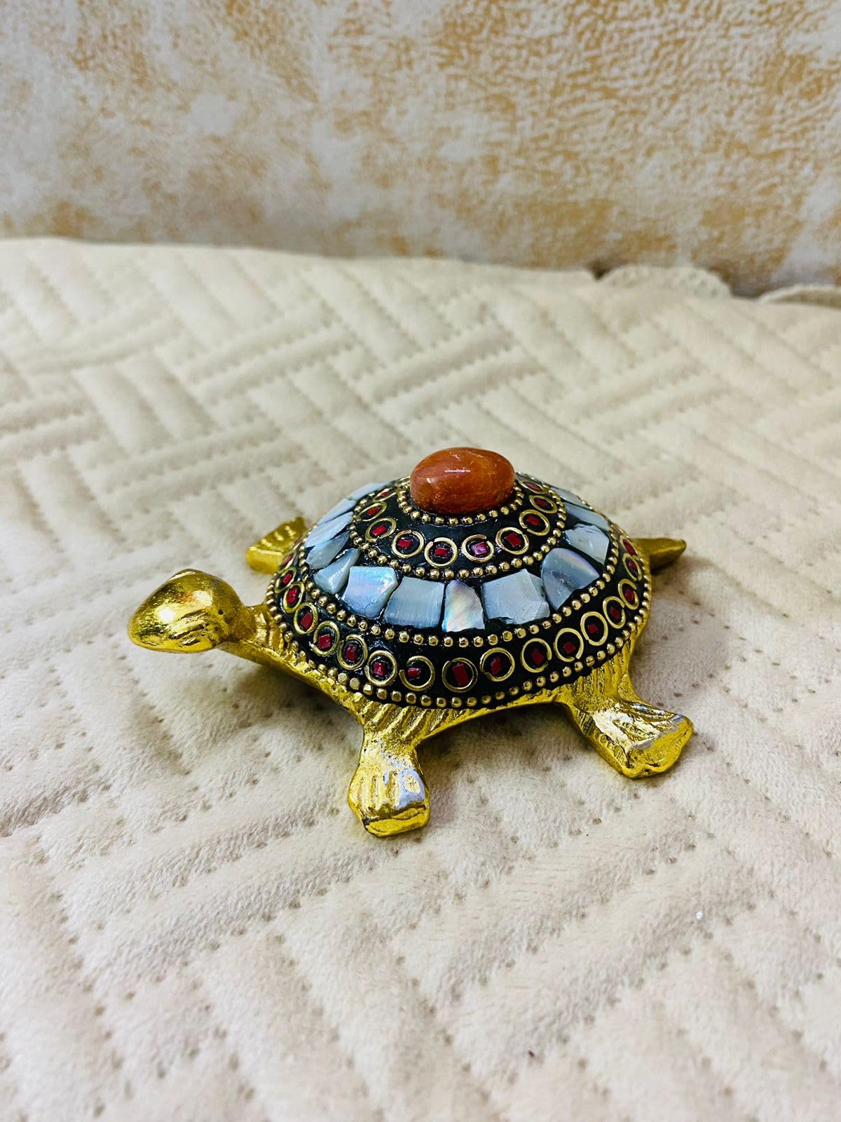 Manifested Decor Turtle, Good Luck for Home, Feng Shui Tortoise, Showpiece for Good Luck, Turtle Vastu Gift for Career and Luck, Home Decoration (Brown)