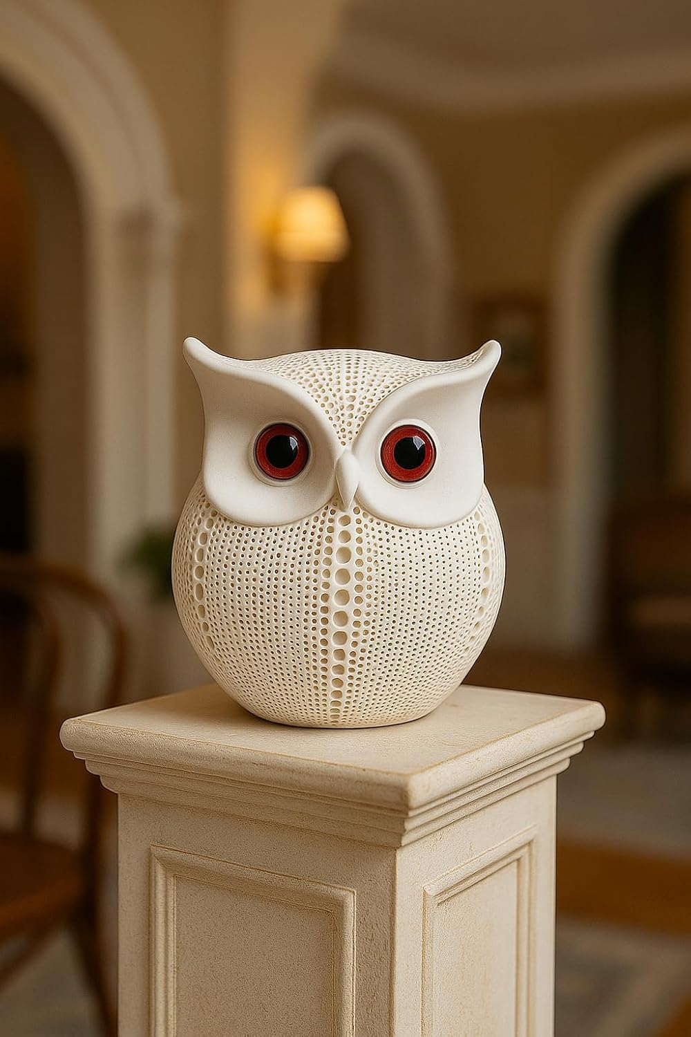 Decorative Ceramic Owl Figurine – view 3