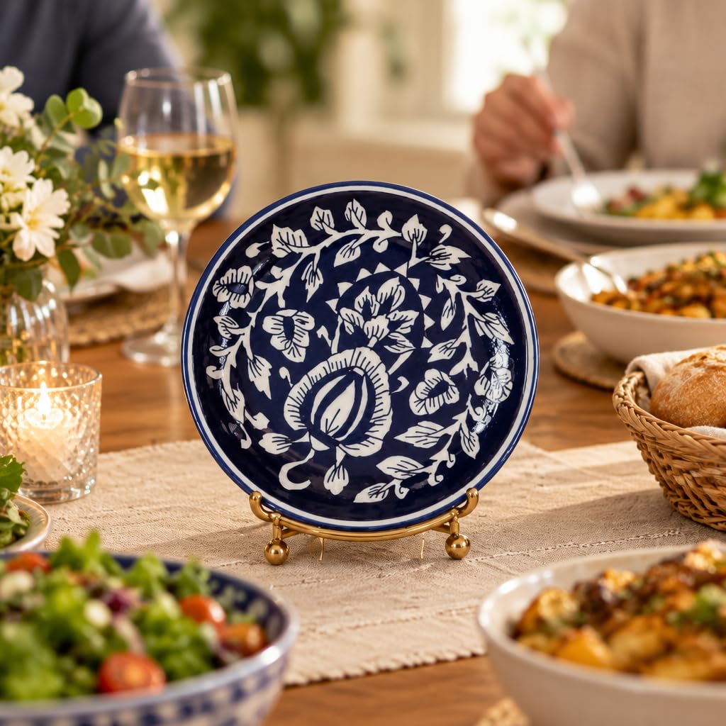 Blue and White Ceramic Decorative Plate – view 5