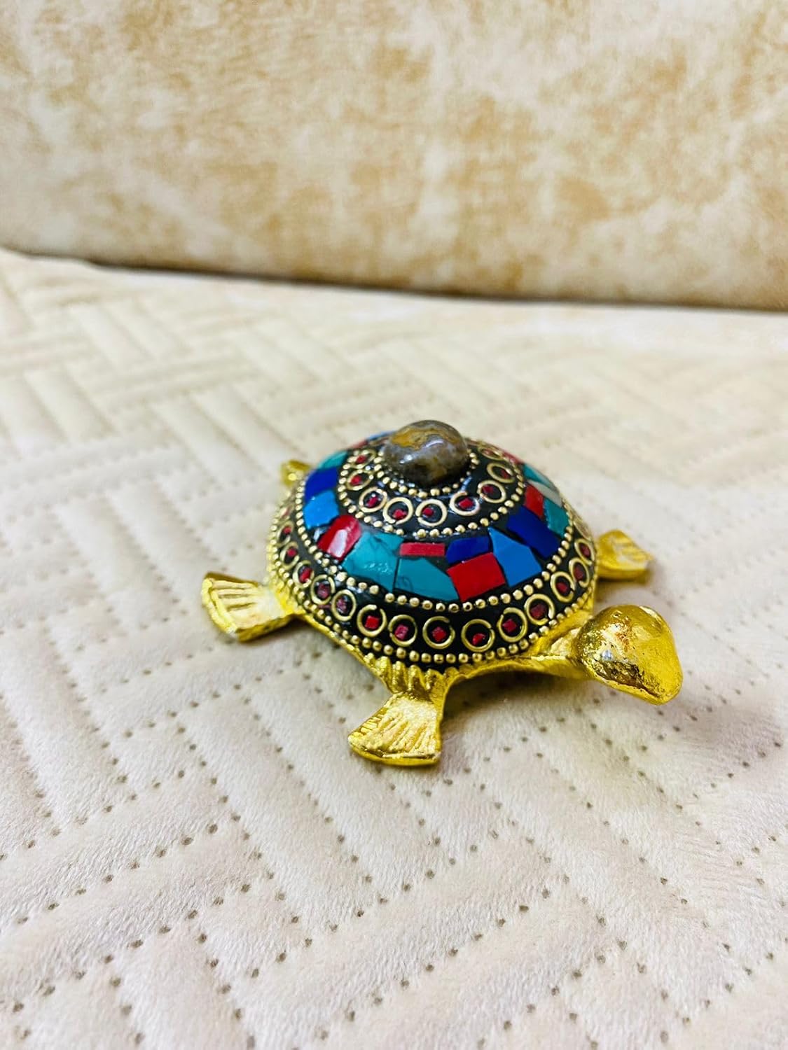 Manifested Decor Turtle, Good Luck for Home, Feng Shui Tortoise, Showpiece for Good Luck, Turtle Vastu Gift for Career and Luck, Home Decoration (Brown)