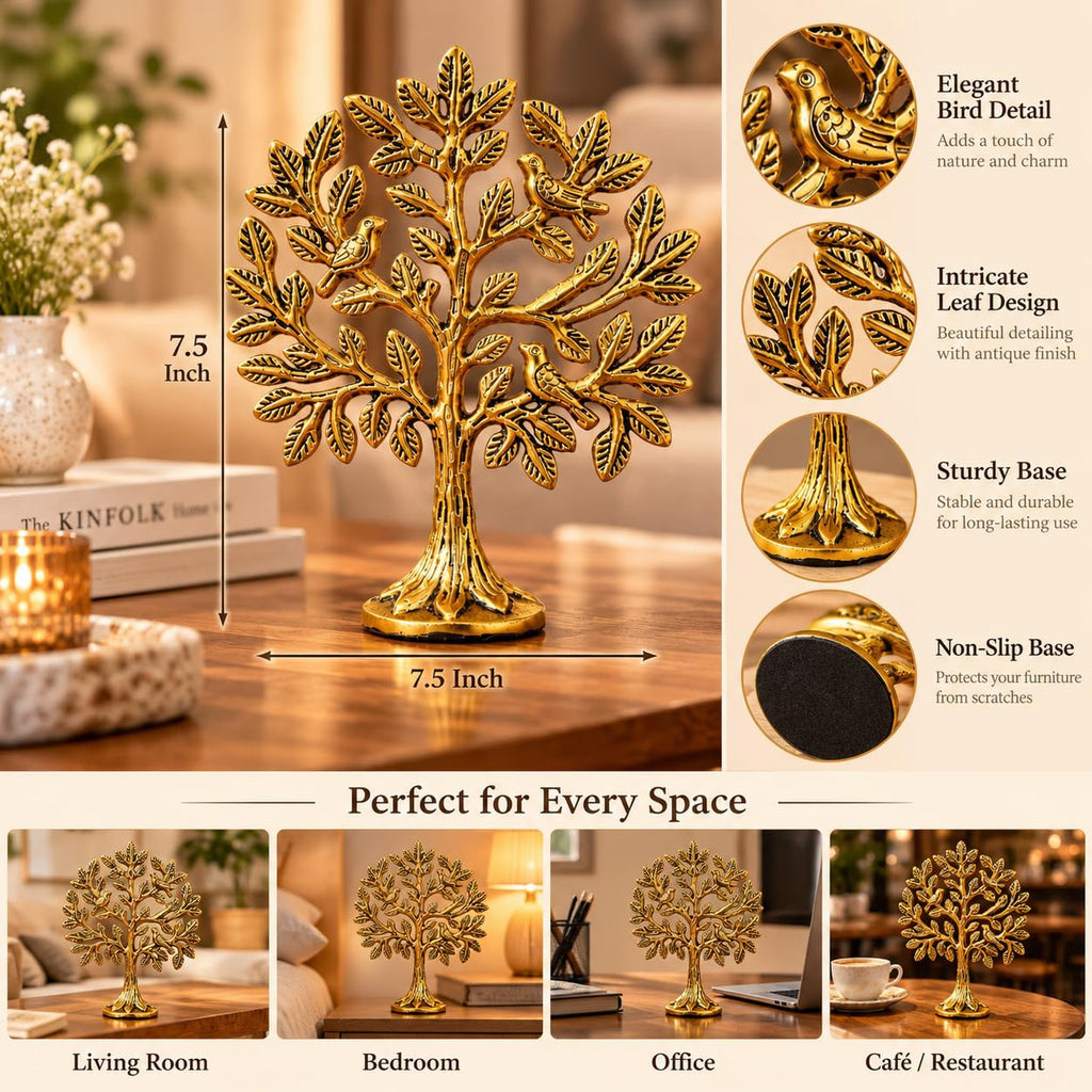 Tree of Life Metal Figurine with Birds – view 2