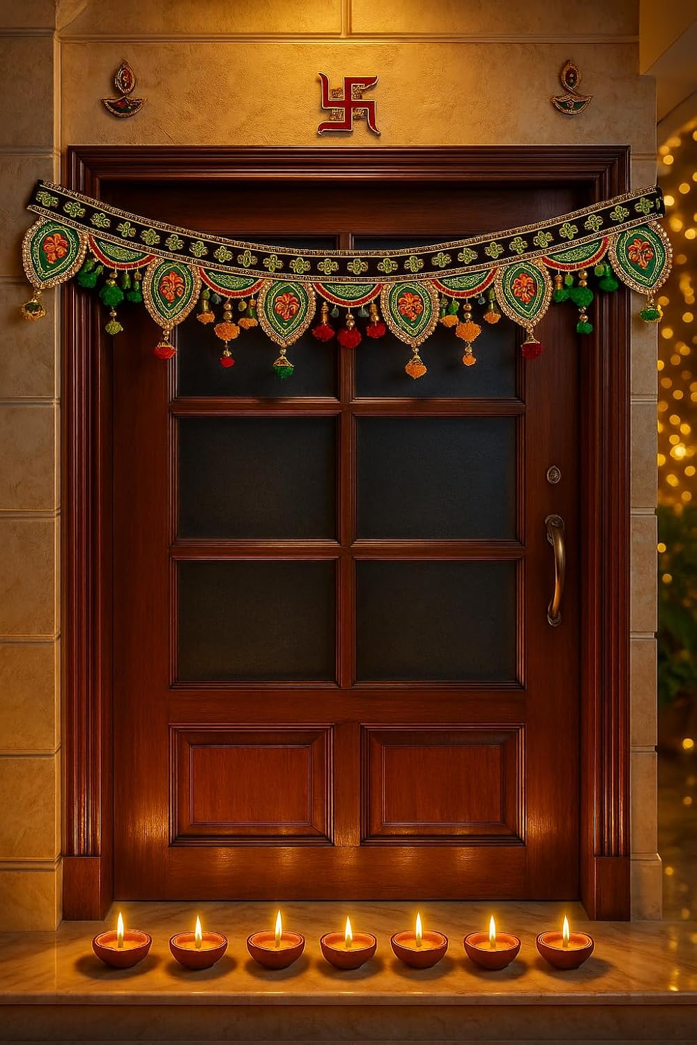 Traditional Diwali Toran Door Hanging – view 2